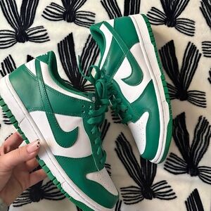 Nike Women's Emerald and White Sneakers